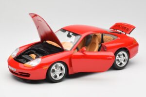Porsche 911 996 Carrera Roșu Bburago 1:18 3385 Metal - imaginea 2 din 8