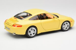 Porsche 911 996 Carrera Galben Bburago 1:18 30085-M1 Metal - imaginea 3 din 8