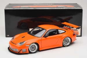 Porsche 911 996 GT3 RSR Portocaliu ALMS 2004 Minichamps 1:18 100046402 Metal - imaginea 8 din 8