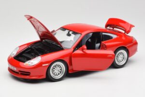 Porsche 911 996 GT3 Strasse Roșu Bburago 1:18 30395 Metal - imaginea 2 din 8
