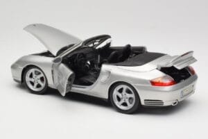 Porsche 911 996 Turbo Cabriolet Argintiu Maisto 1:18 31660 Metal - imaginea 5 din 8