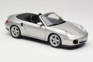Porsche 911 996 Turbo Cabriolet Argintiu Maisto 1:18 31660 Metal - imaginea 6 din 8