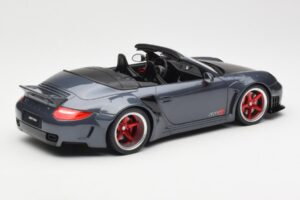 Porsche 911 997 Cabriolet Liberty Walk Gri GT Spirit 1:18 GT463 Rășină - imaginea 2 din 6