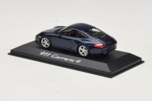 Porsche 911 997 Carrera 4 Dark Blue Metallic Minichamps 1:43 WAP02010016 Metal - imaginea 2 din 3