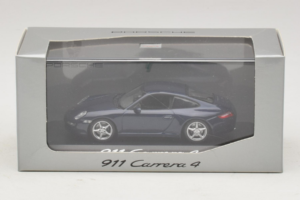 Porsche 911 997 Carrera 4 Dark Blue Metallic Minichamps 1:43 WAP02010016 Metal - imaginea 3 din 3