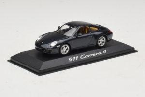 Porsche 911 997 Carrera 4 Dark Blue Metallic Minichamps 1:43 WAP02001518 Metal - imaginea 2 din 4