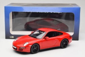 Porsche 911 997 Carrera 4S Roșu Norev 1:18 187510 Metal - imaginea 8 din 8