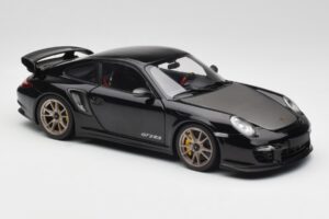 Porsche 911 997 GT2 RS Negru & Argintiu Jante Minichamps 1:18 100069401 Metal - imaginea 6 din 8