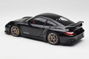 Porsche 911 997 GT2 RS Negru & Argintiu Jante Minichamps 1:18 100069401 Metal - imaginea 7 din 8