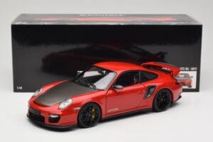 Porsche 911 997 GT2 RS Roșu Cu Jante Negre Minichamps 1:18 100069407 Metal - imaginea 8 din 8