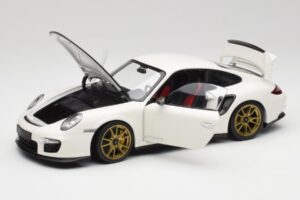 Porsche 911 997 GT2 RS Alb & Auriu Jante Minichamps 1:18 100069406 Metal - imaginea 2 din 8