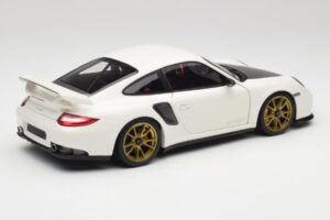 Porsche 911 997 GT2 RS Alb & Auriu Jante Minichamps 1:18 100069406 Metal - imaginea 3 din 8