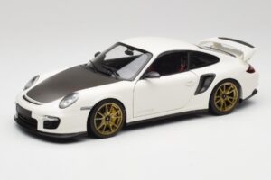 Porsche 911 997 GT2 RS Alb & Auriu Jante Minichamps 1:18 100069406 Metal
