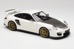 Porsche 911 997 GT2 RS Alb & Auriu Jante Minichamps 1:18 100069406 Metal - imaginea 6 din 8