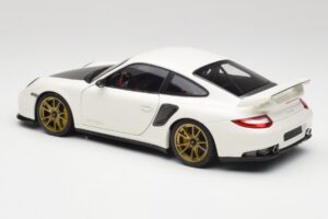 Porsche 911 997 GT2 RS Alb & Auriu Jante Minichamps 1:18 100069406 Metal - imaginea 7 din 8