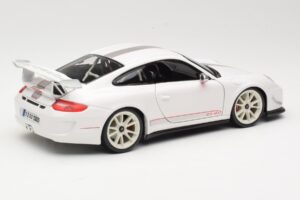 Porsche 911 997 GT3 RS 4.0 Alb Bburago 1:18 18-11036 Metal - imaginea 3 din 8