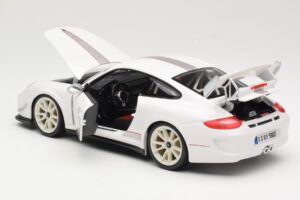Porsche 911 997 GT3 RS 4.0 Alb Bburago 1:18 18-11036 Metal - imaginea 5 din 8