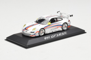 Porsche 911 997 GT3 RSR Alb Cu Dungi Albastre și Portocalii 2007 Minichamps 1:43 WAP02000618 Metal - imaginea 2 din 4
