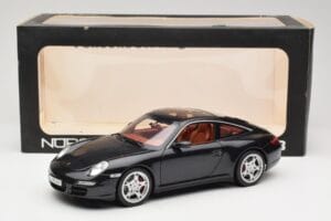 Porsche 911 997 Targa Negru Norev 1:18 187506 Metal - imaginea 8 din 8