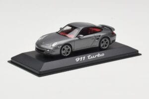Porsche 911 997 Turbo Anthracite Grey Minichamps 1:43 WAP0200010A Metal - imaginea 2 din 4