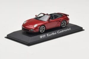 Porsche 911 997 Turbo Cabriolet Roșu Minichamps 1:43 WAP0200130A Metal - imaginea 2 din 4
