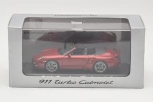 Porsche 911 997 Turbo Cabriolet Roșu Minichamps 1:43 WAP0200130A Metal - imaginea 4 din 4