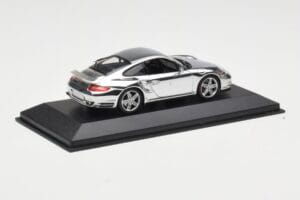 Porsche 911 997 Turbo Chrome Silver Minichamps 1:43 WAP02060816-R Metal - imaginea 2 din 5