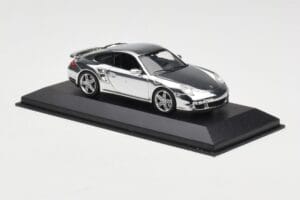 Porsche 911 997 Turbo Chrome Silver Minichamps 1:43 WAP02060816-R Metal - imaginea 3 din 5