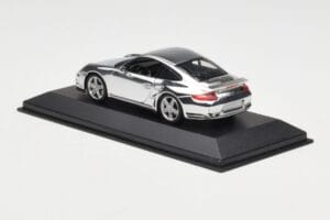 Porsche 911 997 Turbo Chrome Silver Minichamps 1:43 WAP02060816-R Metal - imaginea 4 din 5