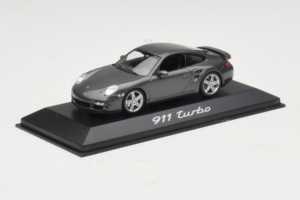 Porsche 911 997 Turbo Grey Metallic Minichamps 1:43 WAP02013116 Metal - imaginea 2 din 4