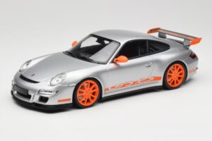 Porsche 911 997.1 GT3 RS Argintiu cu Jante Portocalii Minichamps 1:18 155062120 Metal