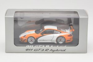 Porsche 911 GT3 R Hybrid 997.2 Presentation White Orange Minichamps 1:43 WAP0201170B Metal - imaginea 4 din 4