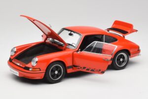 Porsche 911 Carrera RS 2.7 Portocaliu & Dungi Negre AUTOart 1:18 78054 Metal - imaginea 2 din 8