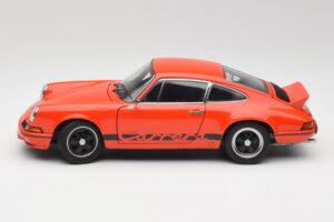 Porsche 911 Carrera RS 2.7 Portocaliu & Dungi Negre AUTOart 1:18 78054 Metal - imaginea 4 din 8