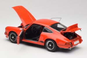 Porsche 911 Carrera RS 2.7 Portocaliu & Dungi Negre AUTOart 1:18 78054 Metal - imaginea 5 din 8
