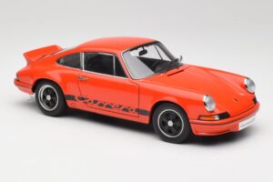 Porsche 911 Carrera RS 2.7 Portocaliu & Dungi Negre AUTOart 1:18 78054 Metal - imaginea 6 din 8