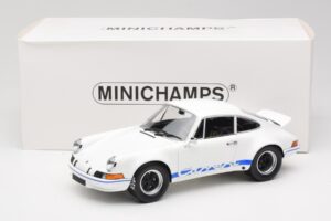 Porsche 911 Carrera RSR Group 4 GT Alb & Albastru 1973 Minichamps 1:18 107065020 Metal - imaginea 6 din 6