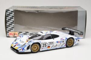 Porsche 911 GT1 #25 Porsche AG U. Alzen / J. Muller / B. Wollek 24 Hours of Le Mans 1998 Maisto 1:18 56052 Metal - imaginea 8 din 8