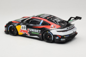 Porsche 911 GT3 Cup 992 #69 K. Rovanpera Zolder GP 2024 IXO 1:18 18RMC226 Metal - imaginea 5 din 6