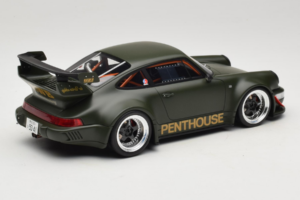 Porsche 911 RWB Penthouse Kaki Green GT Spirit 1:18 GT559 Rășină - imaginea 2 din 6