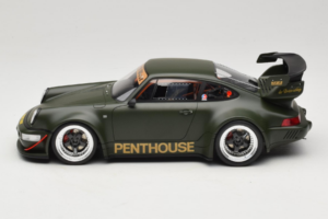 Porsche 911 RWB Penthouse Kaki Green GT Spirit 1:18 GT559 Rășină - imaginea 3 din 6