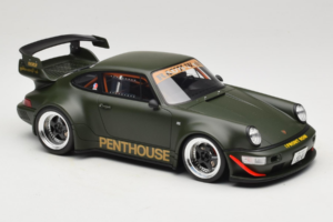 Porsche 911 RWB Penthouse Kaki Green GT Spirit 1:18 GT559 Rășină - imaginea 4 din 6