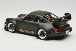 Porsche 911 RWB Penthouse Kaki Green GT Spirit 1:18 GT559 Rășină - imaginea 5 din 6