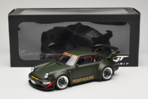 Porsche 911 RWB Penthouse Kaki Green GT Spirit 1:18 GT559 Rășină - imaginea 6 din 6