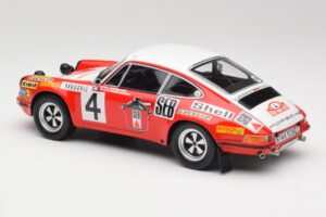 Porsche 911 S #4 G. Larrousse / M. Perramond 2nd Place Rally Monte Carlo 1972 Minichamps 1:18 107726804 Rășină - imaginea 5 din 6