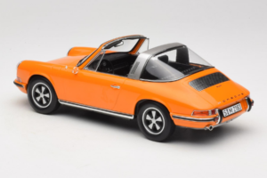Porsche 911 T Targa Portocaliu Norev 1:18 187220 Metal - imaginea 7 din 8