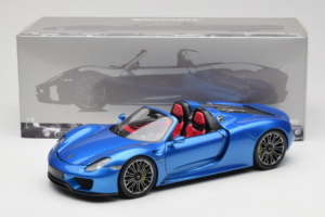 Porsche 918 Spyder Blue Metallic Minichamps 1:18 110062432 Metal - imaginea 8 din 8