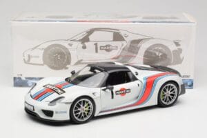 Porsche 918 Spyder Weissach Package Martini Minichamps 1:18 110062440 Metal - imaginea 8 din 8