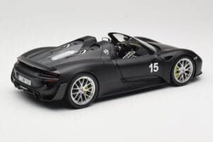 Porsche 918 Spyder Weissach Package Matt Black Minichamps 1:18 110062444 Metal - imaginea 3 din 8