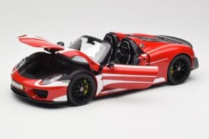 Porsche 918 Spyder Weissach Package Roșu & Dungi Albe Minichamps 1:18 110062442 Metal - imaginea 2 din 9